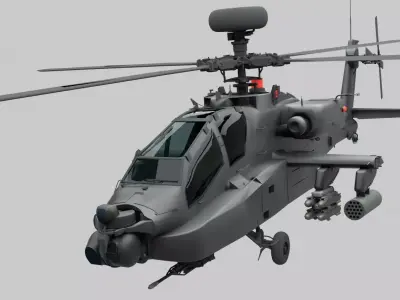 AH-64D Apache Low-poly 3D model