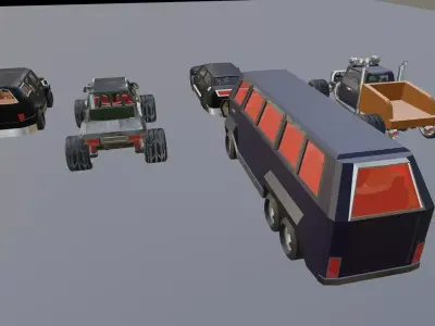 Car low poly pack 2 Low-poly 3D model