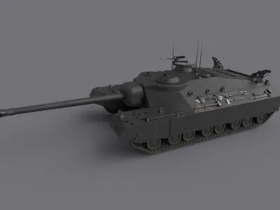 t25 t95 tank low-poly Low-poly 3D model