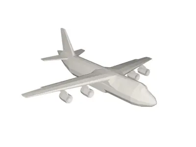 Military Plane concept Low-poly 3D model
