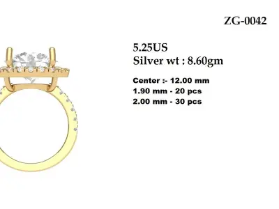 Wedding Ring  3D print model 391