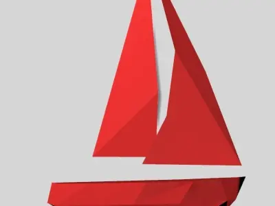 Sailing boat 3d render 3D model