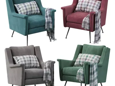 Carlo Mid Century Chair 3D model purchase