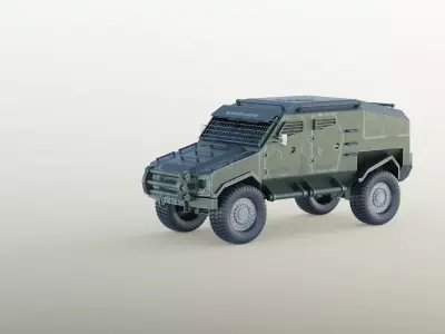 Military Defence Car Project 3d Model with PBR texture Free 3D model