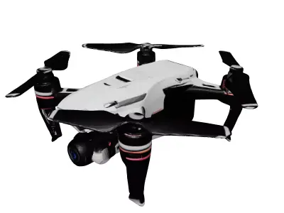Sleek Modern Drone with Broken Gimbal 3D model