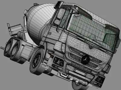 Mercedes Actros Mixer  3D model