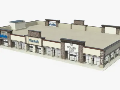 Strip Mall Building 3D model