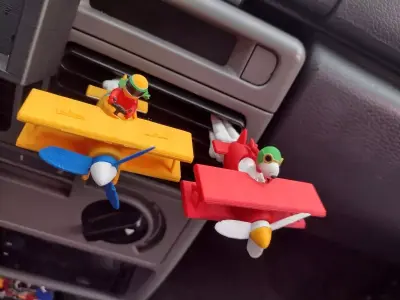 Ayrton Senna Inspired Pilot Airplane  Multi Part 3D Print 3D print model