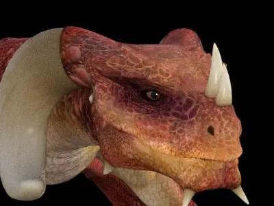 Wingless dragon Free low-poly 3D model