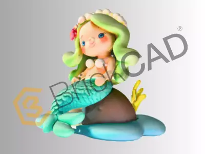 Mermaid 3D Model High Detail Fantasy Character 3D model