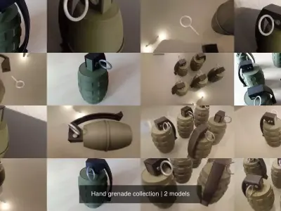 Hand grenade collection 3D Model Pack