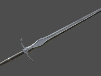 Sword silver Free low-poly 3D model