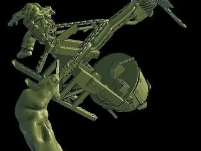 Ork Deffkopta abandon ship 3D print model