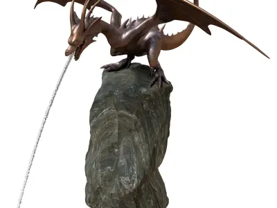 Garden Dragon Fountain - Water Feature 3D model