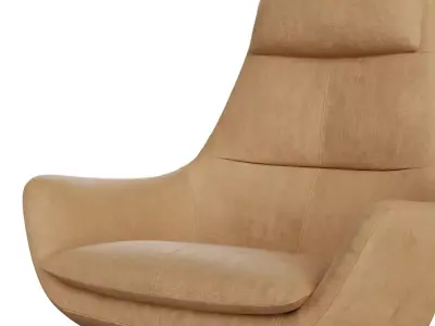 Faux Leather Lounge Chair 01 Free 3D model