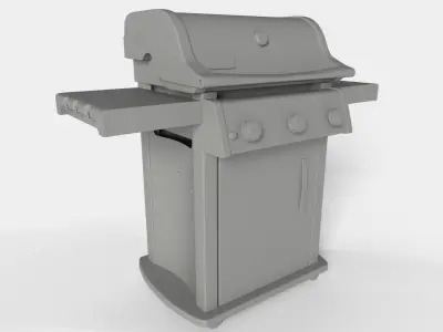 Weber Spirit  E-31  3-Burner Grill with Cabinet 3D model
