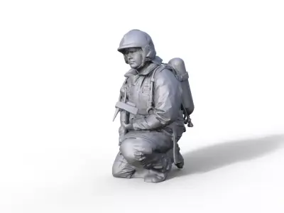 Figure firefighter Andre A 3D print model