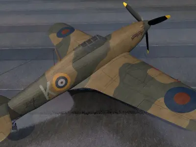 Hawker Hurricane Mk-2b 3D model
