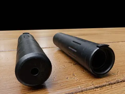 M4-2000 suppressor Free low-poly 3D model
