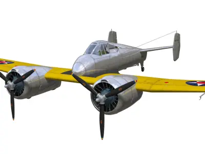 Grumman XF5F Skyrocket 3D model