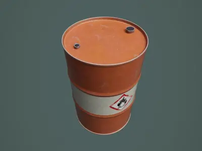 Oil Drum 01 Low-poly 3D model