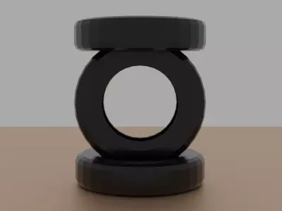 Low-poly tire Free low-poly 3D model