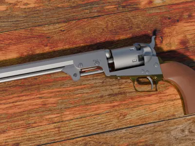 Colt 1851 Navy Revolver 3d Model  Free 3D model