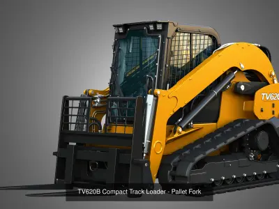 TV260B Compact Track Loader - 3 in 1 3D Model Pack