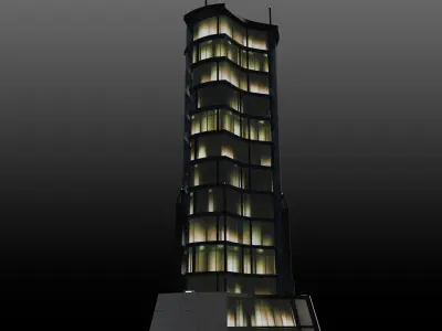Sci-fi Mansion Low-poly 3D model