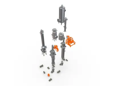 Process Plant UAE - Equipment 3D model