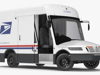 US Mail Truck Next Generation Rigged 3D model