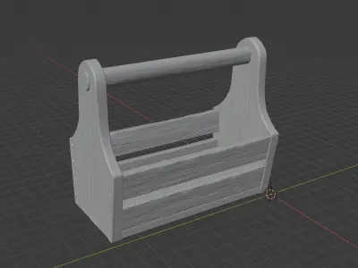 Old wooden tool - carpenter horsebarn box 3D print model