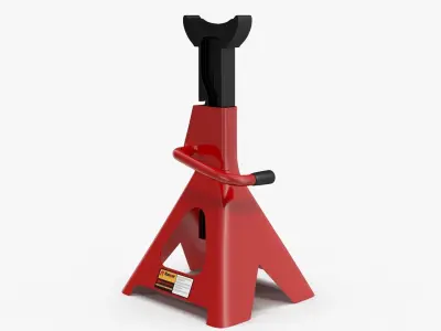 Jack Stand Red Low-poly 3D model