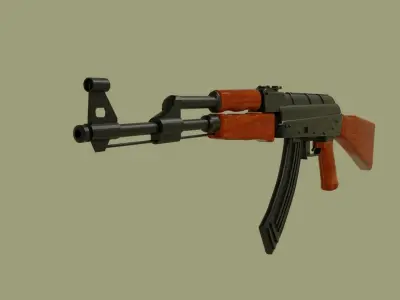 AK-47 Rifle  gun 3D model