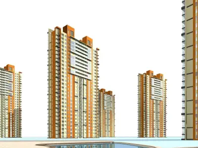 High-Rise Residential 3D model 15