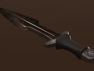 steel dagger 3D model