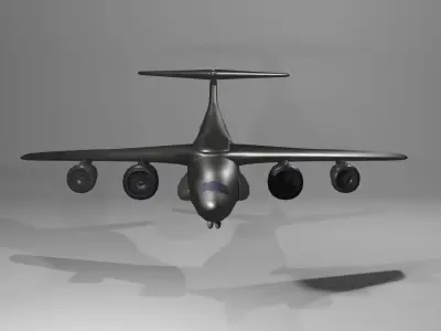 military aircraft Low-poly 3D model by marinanmarin7