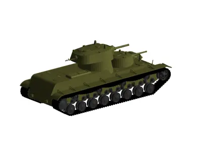Tank  SMK armored vehicle 3D model