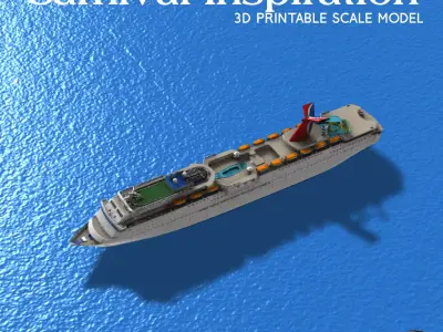 CARNIVAL INSPIRATION cruise ship 3d printable model 3D print model