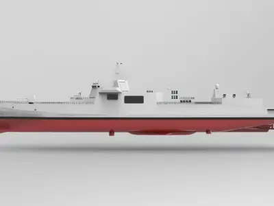 Type 055 destroyers ship 3D model Polygon mesh