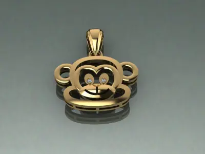 Monkeys pendant  3D print model