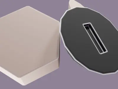Screw heads Low-poly 3D model