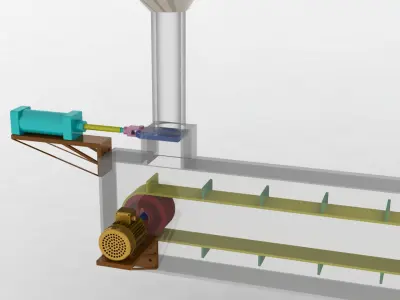 Industrial conveyor system 3D model