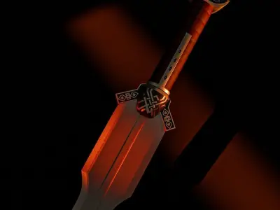 Kili sword concept 3D Free low-poly 3D model