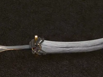 Stylized Heavy Two-Handed Curved Blade  3D model