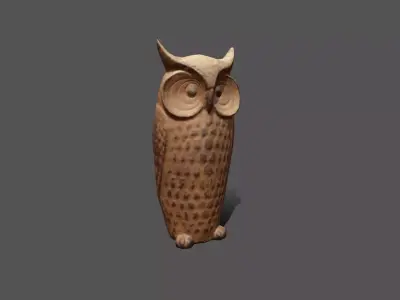 Wood owl Low-poly 3D model purchase