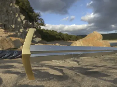 Roman Imperial Sword Low-poly 3D model