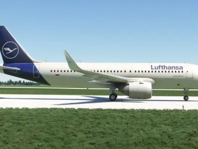 Airbus A320 Neo Lufthansa Low-poly 3D model