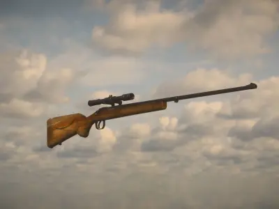 Western Rifle Low-poly 3D model