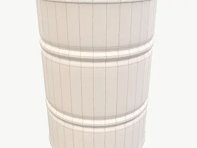 Barrel - Drum Low-poly 3D model